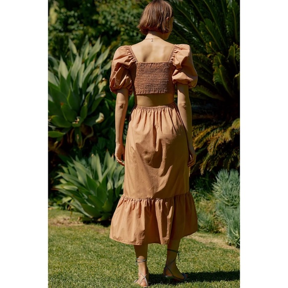 Faithfull The Brand Hazelnut Midi Maxi Dress - Picture 6 of 6